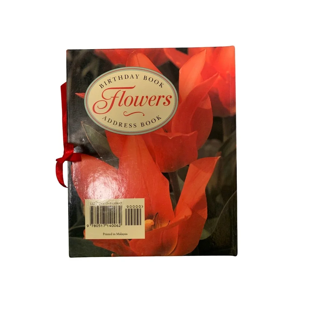 Flowers Birthday Book‎ Address Book Hardcover Ribbon Bookmark New